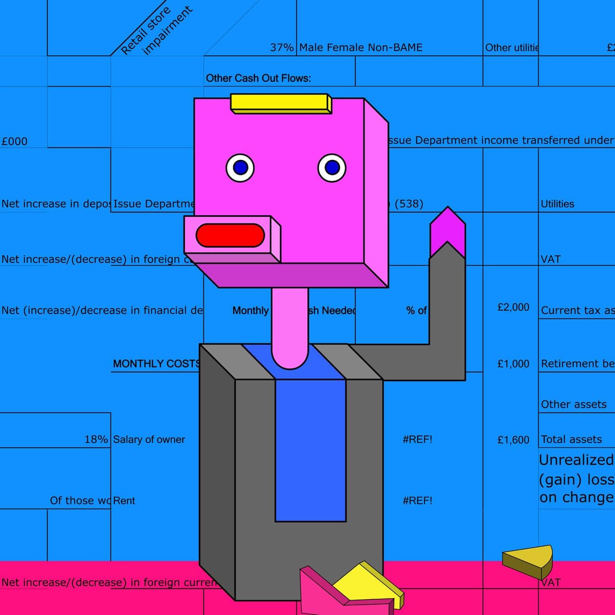 Із серії «Ті, що машуть рукою». Із серії «Excel-Art»