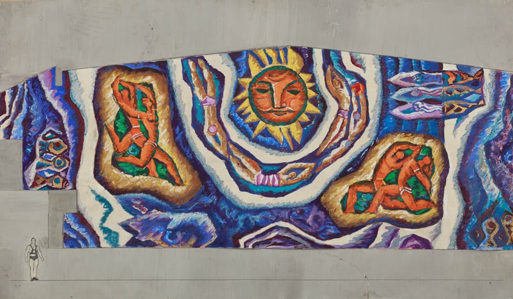 Ескіз монументального оформлення для спортивного комплексу «Спартак» у Полтаві