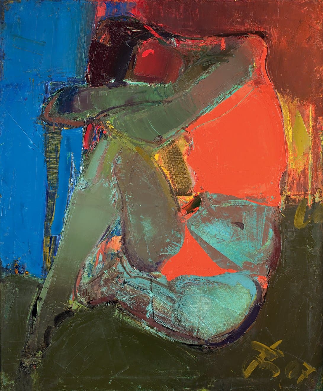 Жінка у червоному