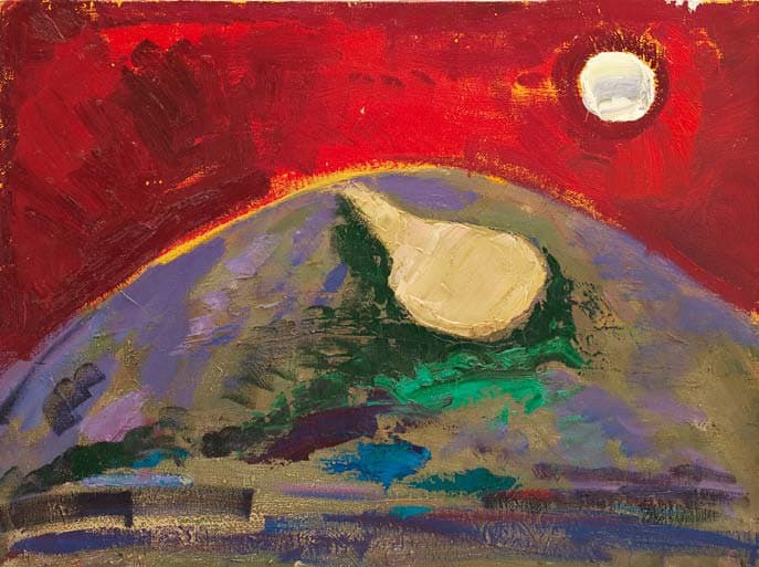 Золотий захід сонця. Поле пшениці на горі